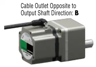 Cable Outlet Opposite to Output Shaft Direction: B