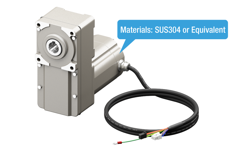 Motor and Cable Made of SUS304 Equivalent Material