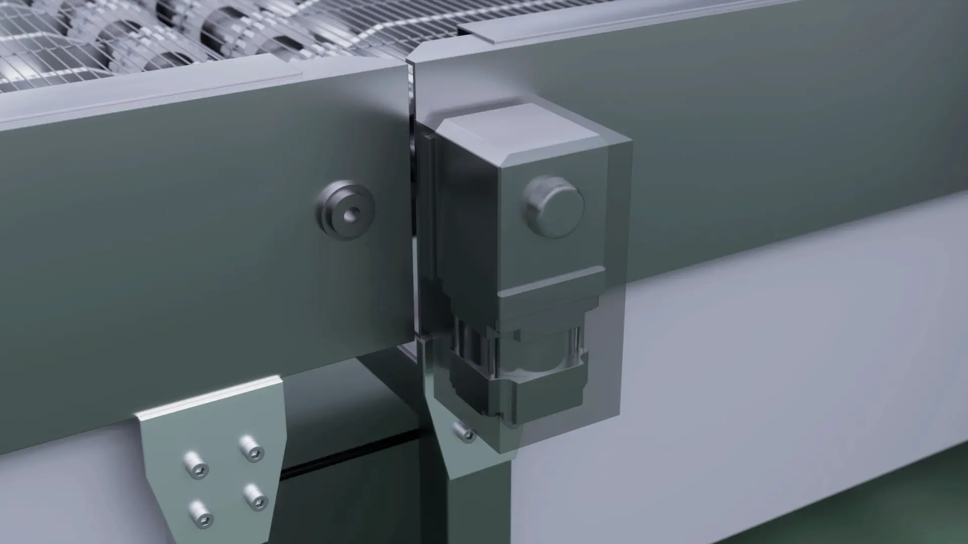 Industrial Gear for Conveyors (Gray enclosure with mounting bracket)