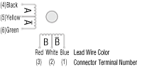 6-lead-wire connector connection type